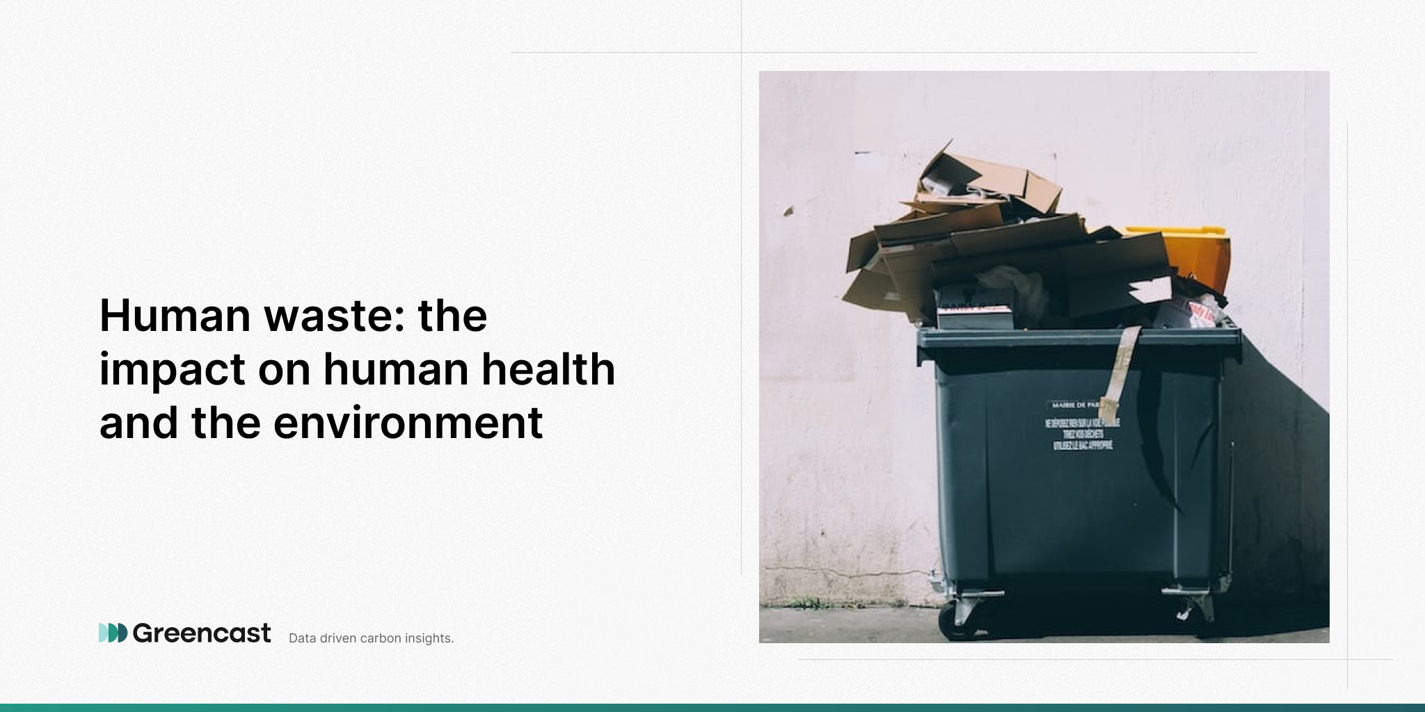 Human waste the impact on health and environment